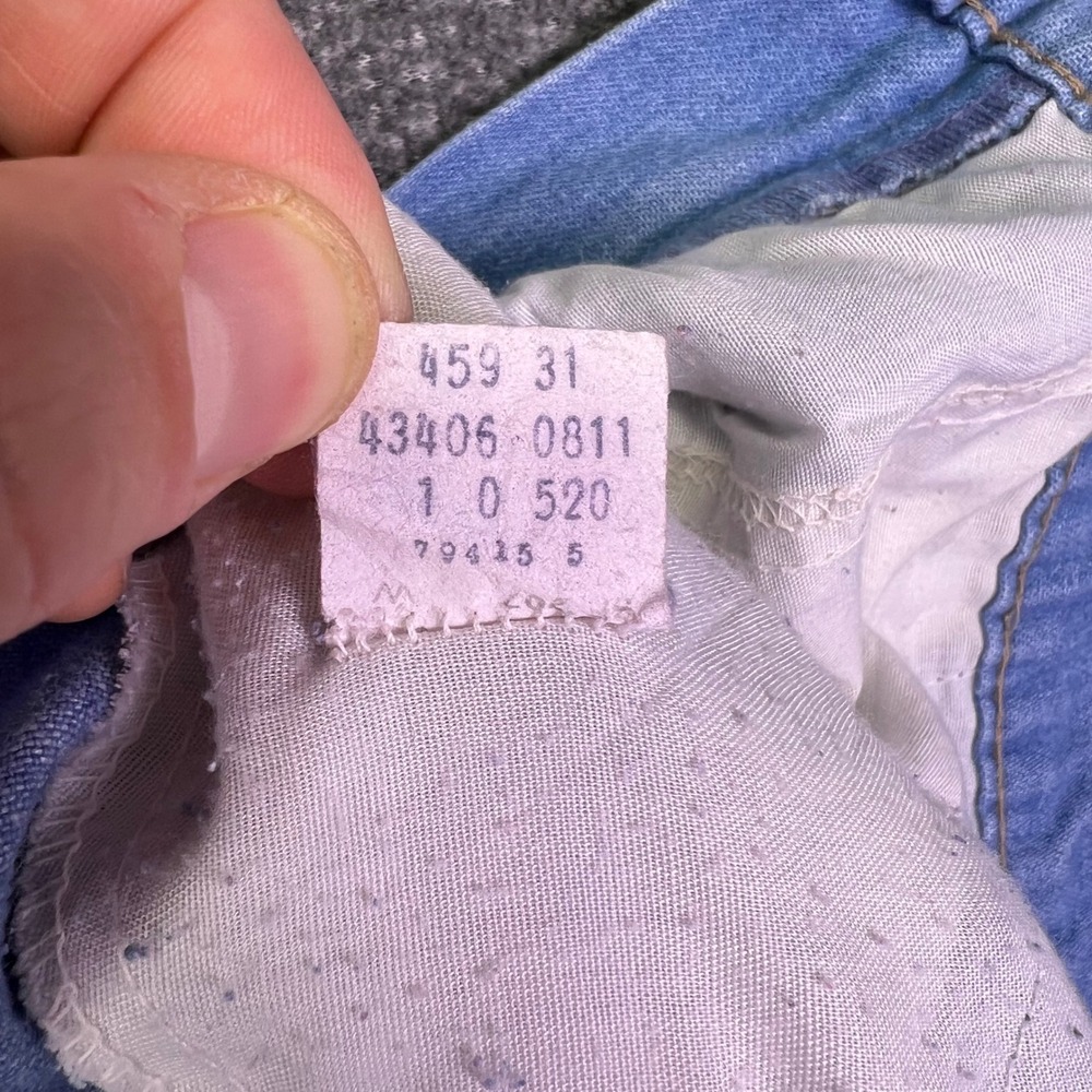 VTG 70s Levis 4406-0811 Denim Shorts Men 34 Light Blue Orange Tab Talon 42 Retro - Picture 4 of 13